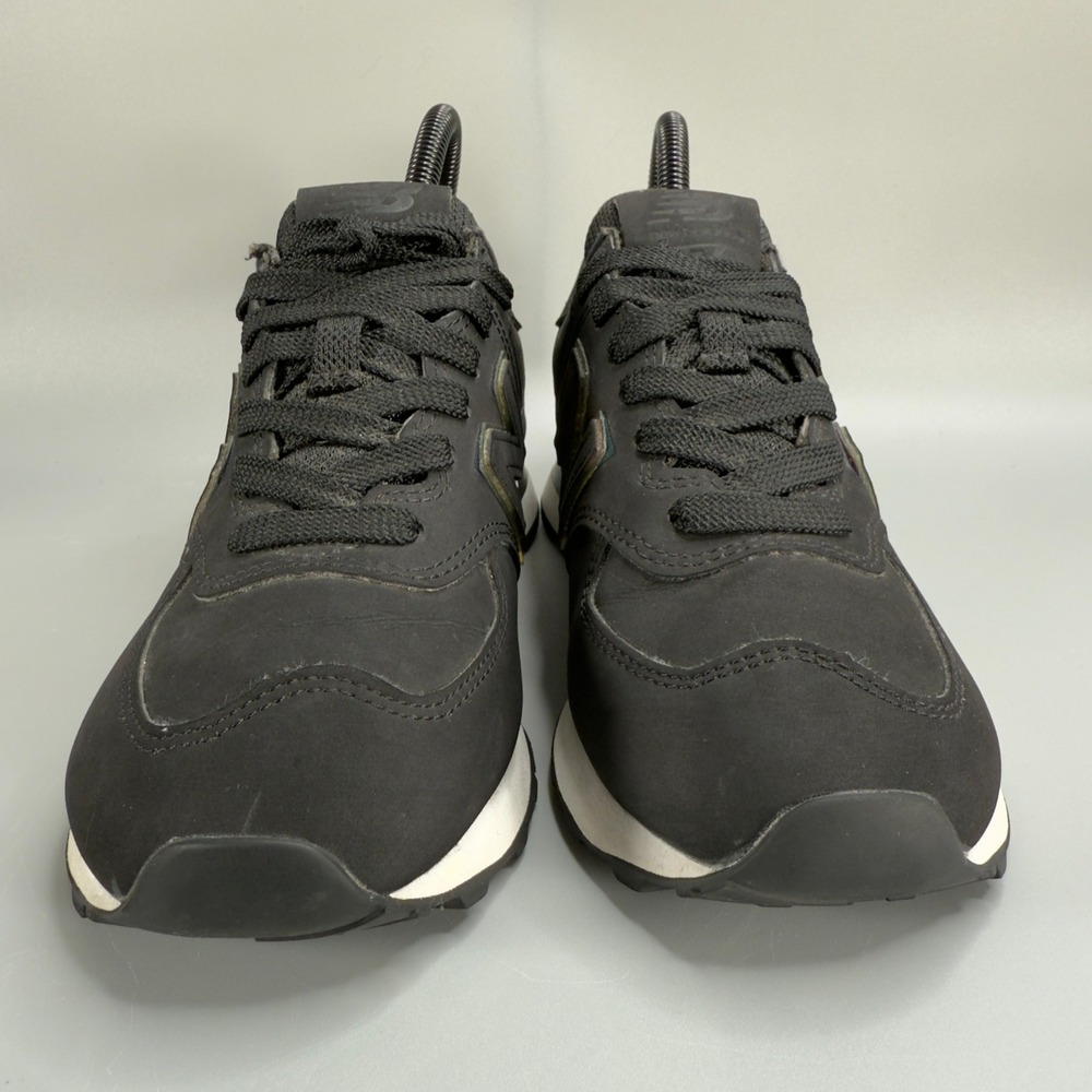 New Balance 574 Womens 6 B Casual Sneaker Black Iridescent Low Lace Up Dad Shoes - Picture 2 of 16